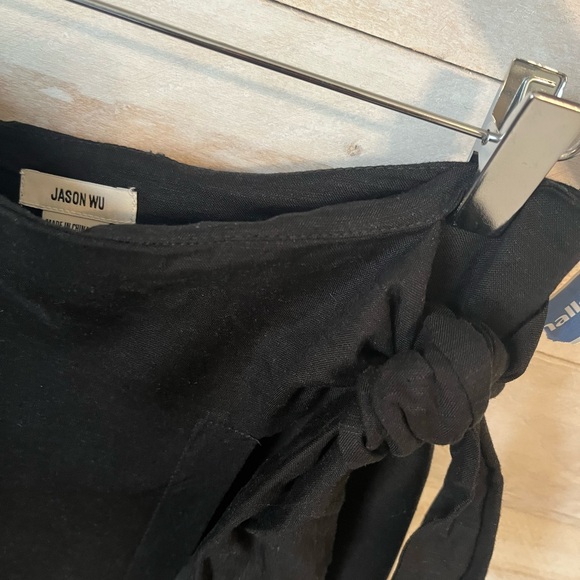 NWT Jason Wu size 6 black faux wrap midi skirt - Picture 2 of 7